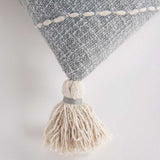 Gray White Diamond Kantha Stitched Throw Pillow - Homeroots - Flyclothing LLC