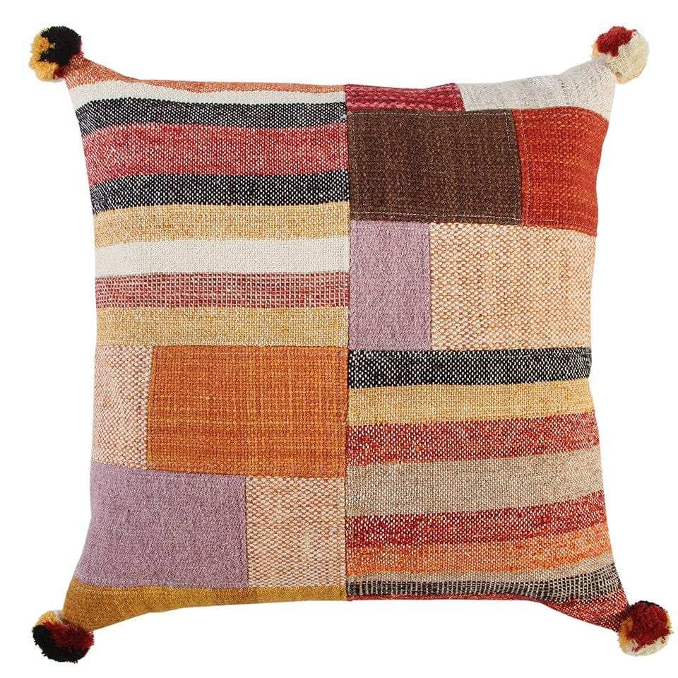 Orange Brown Accent Stitched Throw Pillow - Homeroots - Flyclothing LLC