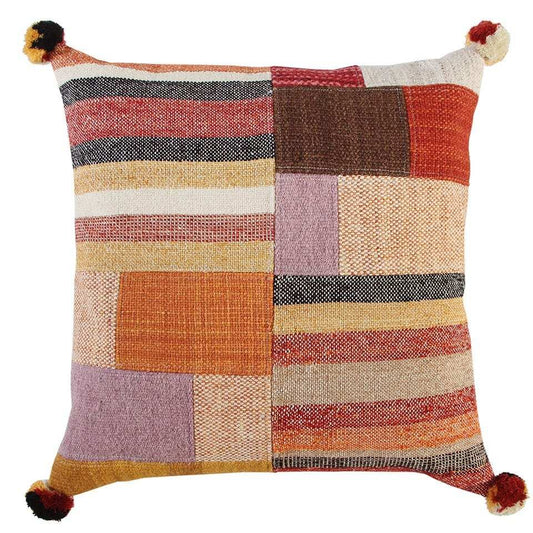 Orange Brown Accent Stitched Throw Pillow - Homeroots - Flyclothing LLC
