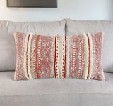 Brown Beige textural Bands Lumbar Pillow - Homeroots - Flyclothing LLC