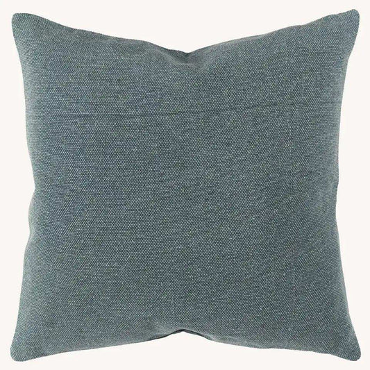 Teal Solid Reversible Cotton Velvet Throw Pillow - Homeroots - Flyclothing LLC