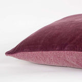 Berry Solid Reversible Cotton Velvet Throw Pillow - Homeroots - Flyclothing LLC