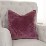 Berry Solid Reversible Cotton Velvet Throw Pillow - Homeroots - Flyclothing LLC