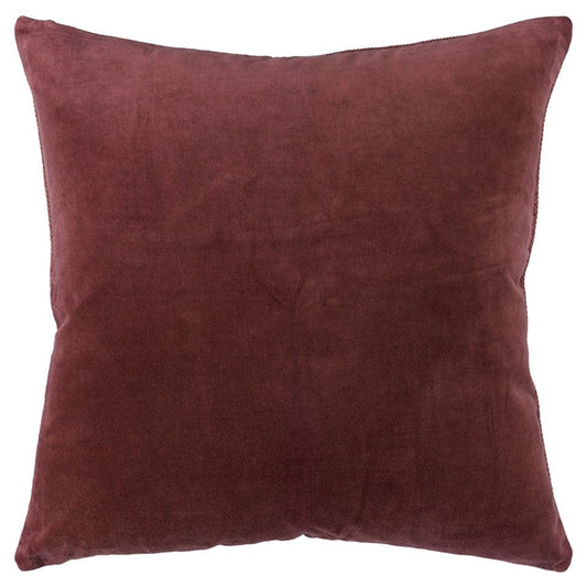 22" Rust Cotton Velvet Throw Pillow - Homeroots