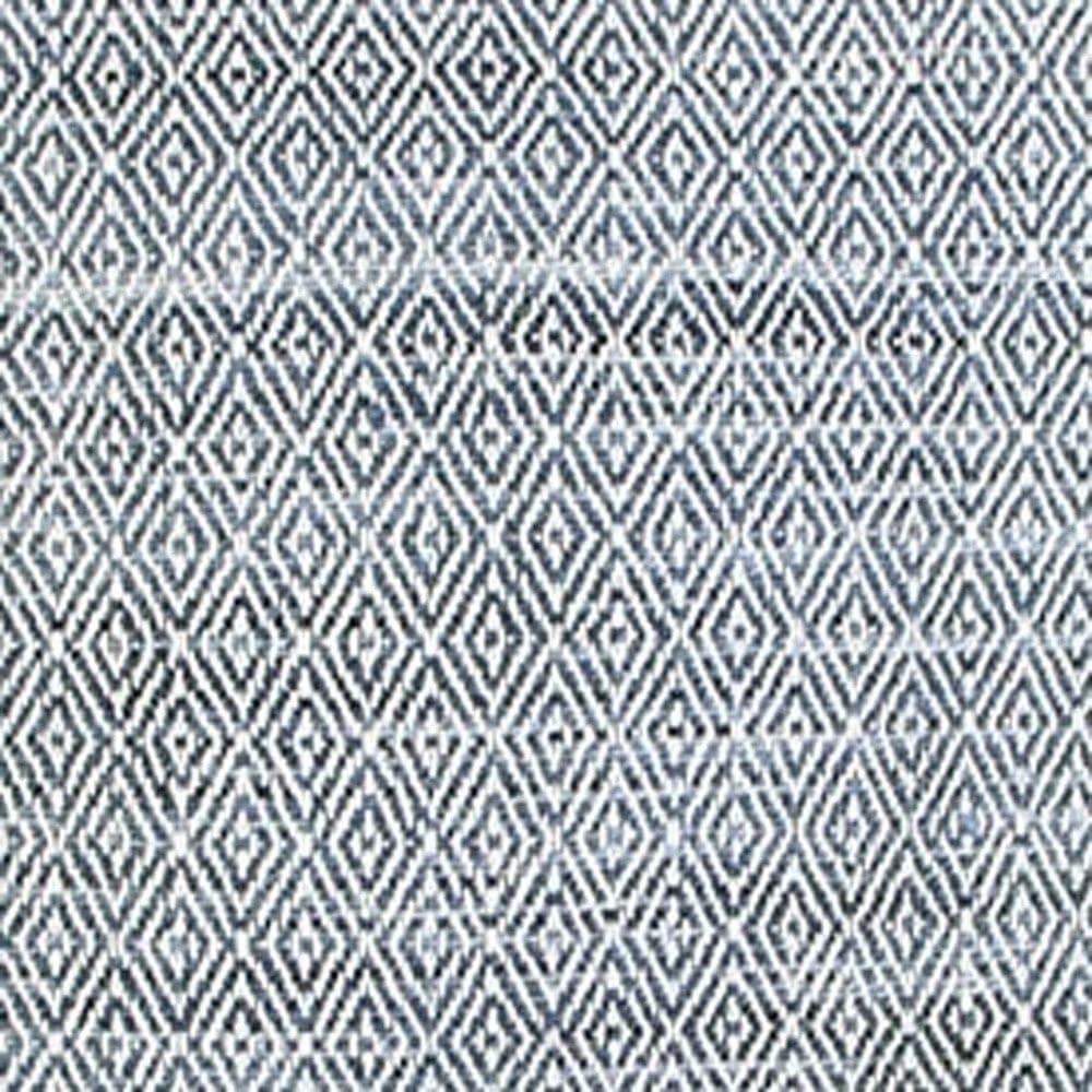 20" Blue and Ivory Herringbone Cotton Throw Pillow With Tassels - Homeroots - Flyclothing LLC