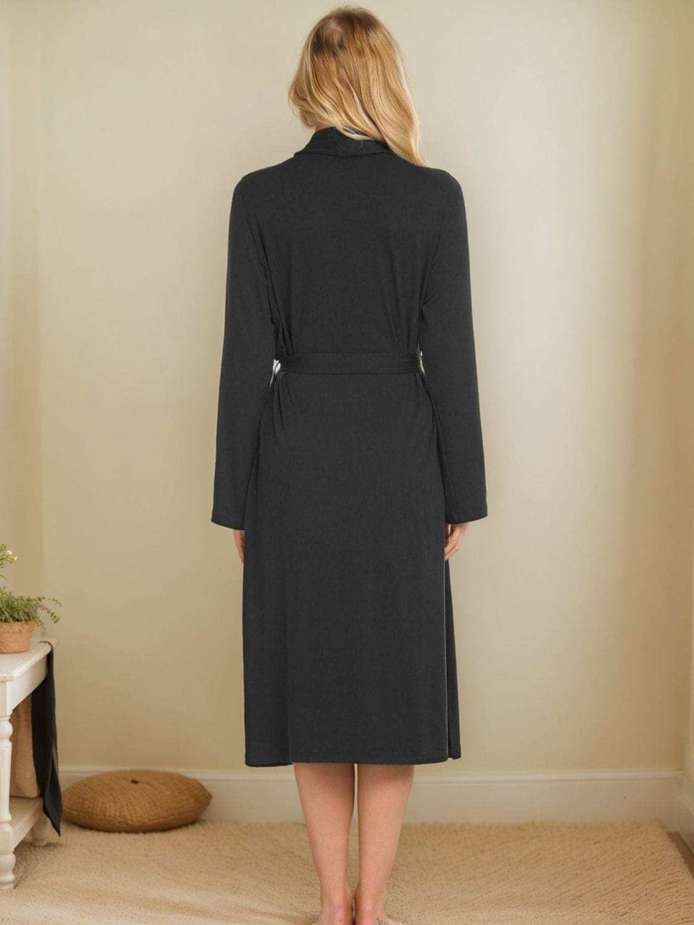 Tied Lounge Nightgown with Pockets - Trendsi - Flyclothing LLC