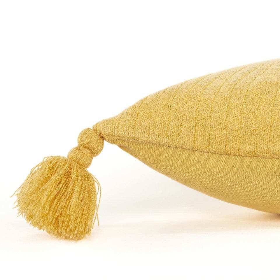 Gold Solid Tonal Abstract Stripe Throw Pillow - Homeroots - Flyclothing LLC