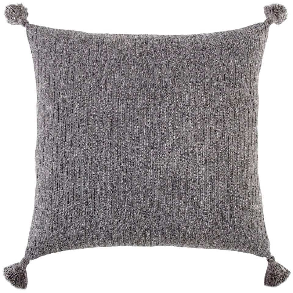 Gray Solid Tonal Abstract Stripe Throw Pillow - Homeroots - Flyclothing LLC