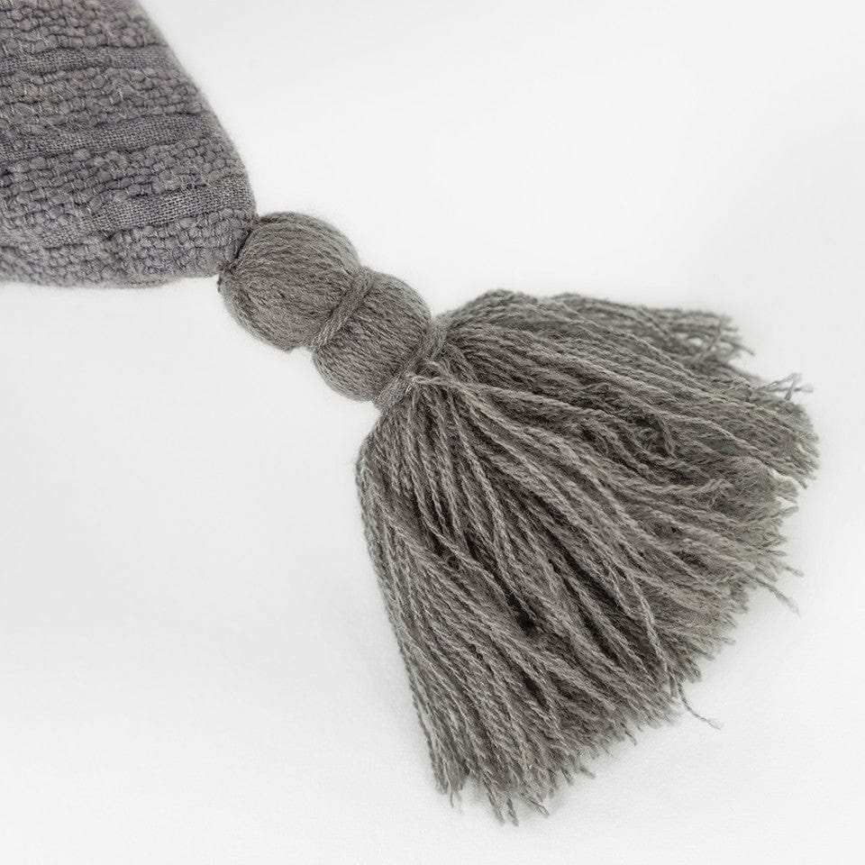 Gray Solid Tonal Abstract Stripe Throw Pillow - Homeroots - Flyclothing LLC