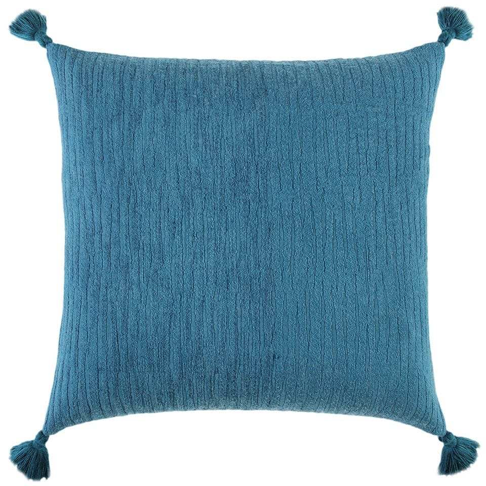 Teal Solid Tonal Abstract Stripe Throw Pillow - Homeroots - Flyclothing LLC