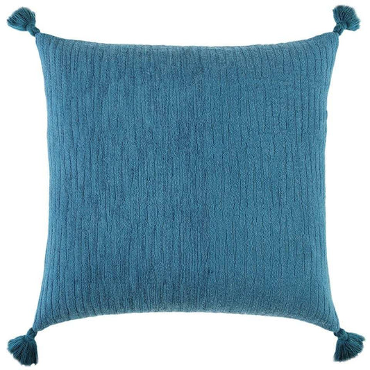 Teal Solid Tonal Abstract Stripe Throw Pillow - Homeroots - Flyclothing LLC