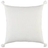 20" White Tonal Abstract Stripe Throw Pillow - Homeroots - Flyclothing LLC