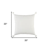 20" White Tonal Abstract Stripe Throw Pillow - Homeroots - Flyclothing LLC