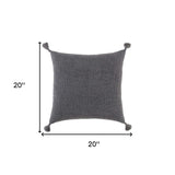 Black Solid Tonal Abstract Stripe Throw Pillow - Homeroots - Flyclothing LLC