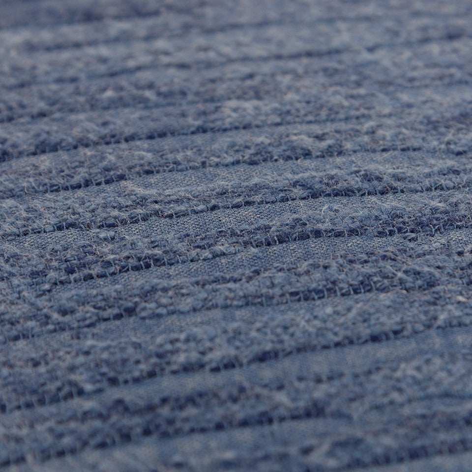 Navy Solid Tonal Abstract Stripe Throw Pillow - Homeroots - Flyclothing LLC