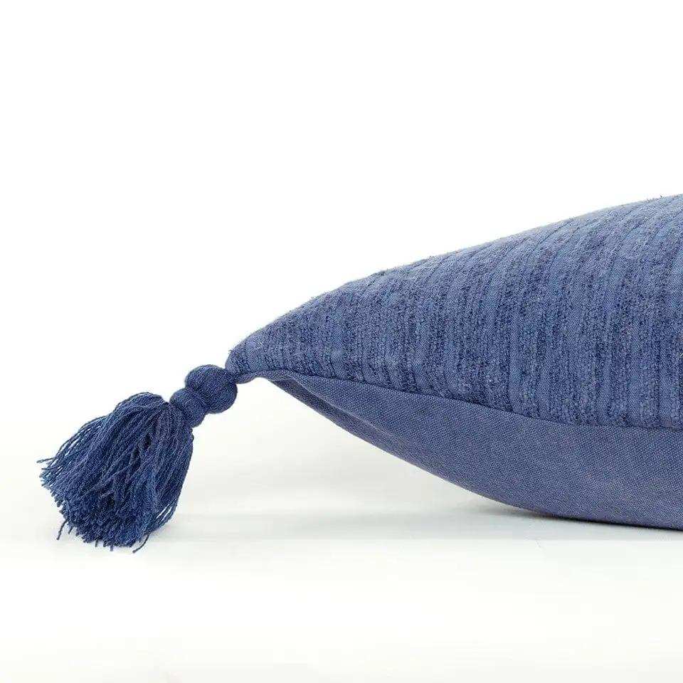 Navy Solid Tonal Abstract Stripe Throw Pillow - Homeroots - Flyclothing LLC