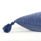 Navy Solid Tonal Abstract Stripe Throw Pillow - Homeroots - Flyclothing LLC