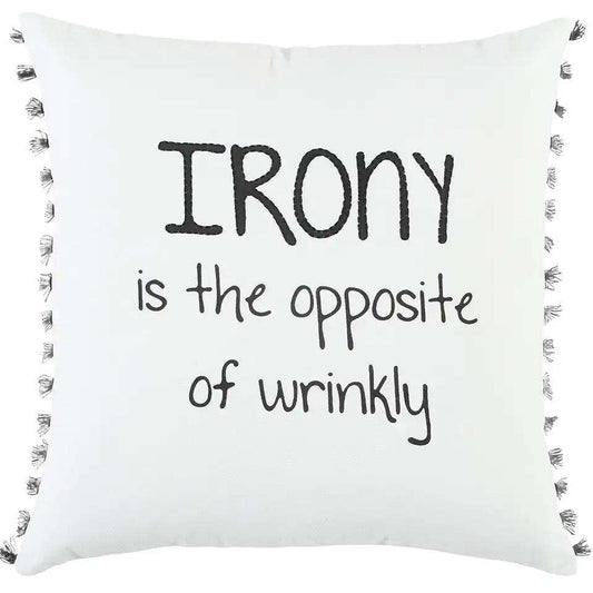 Black and White Irony Fun Message Throw Pillow - Homeroots - Flyclothing LLC