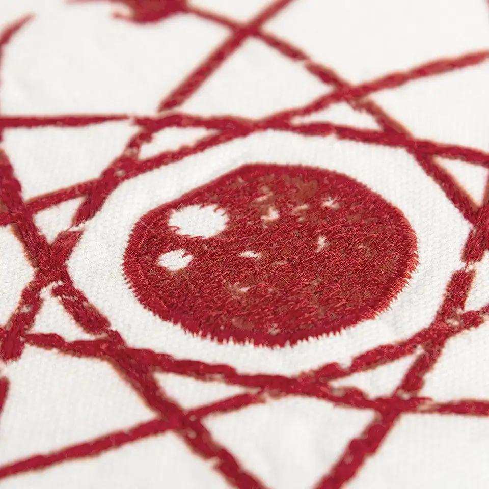 Red and White Never Trust An Atom Throw Pillow - Homeroots - Flyclothing LLC