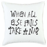 Black and White Take A Nap Throw Pillow - Homeroots - Flyclothing LLC