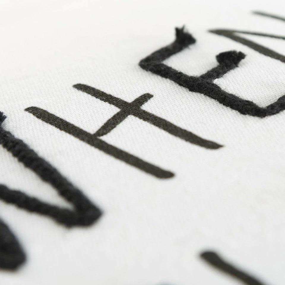 Black and White Take A Nap Throw Pillow - Homeroots - Flyclothing LLC