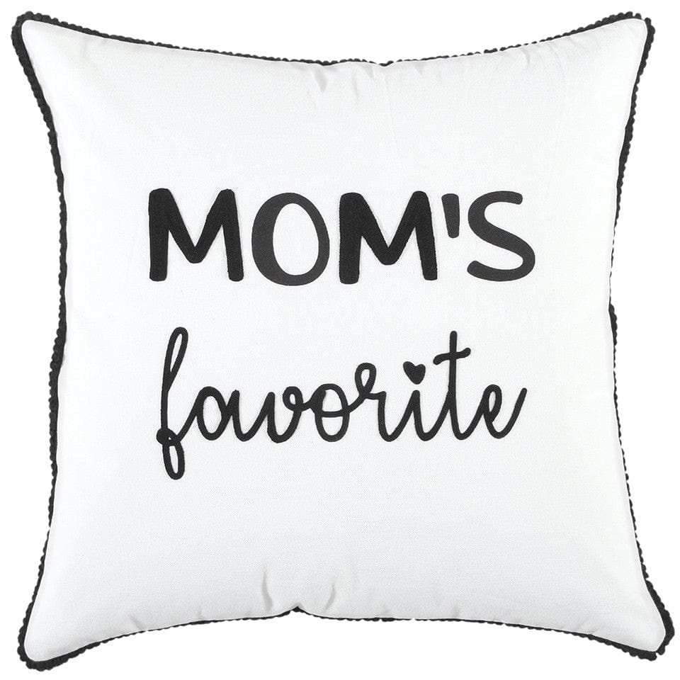 Black and White Moms Favorite Modern Throw Pillow - Homeroots - Flyclothing LLC