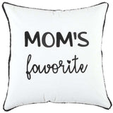 Black and White Moms Favorite Modern Throw Pillow - Homeroots - Flyclothing LLC