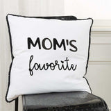 Black and White Moms Favorite Modern Throw Pillow - Homeroots - Flyclothing LLC