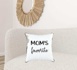 Black and White Moms Favorite Modern Throw Pillow - Homeroots - Flyclothing LLC