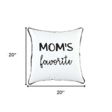 Black and White Moms Favorite Modern Throw Pillow - Homeroots - Flyclothing LLC