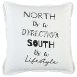 Black and White North South Font Play Throw Pillow - Homeroots - Flyclothing LLC