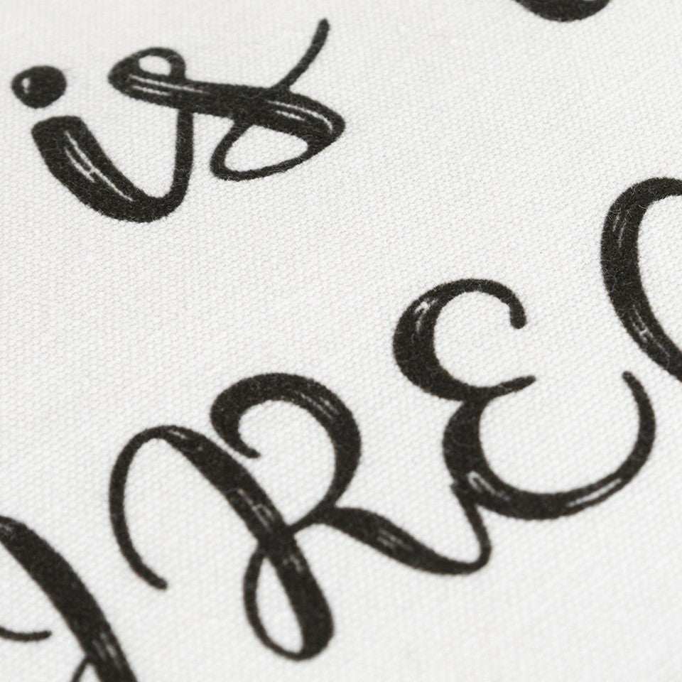 Black and White North South Font Play Throw Pillow - Homeroots - Flyclothing LLC