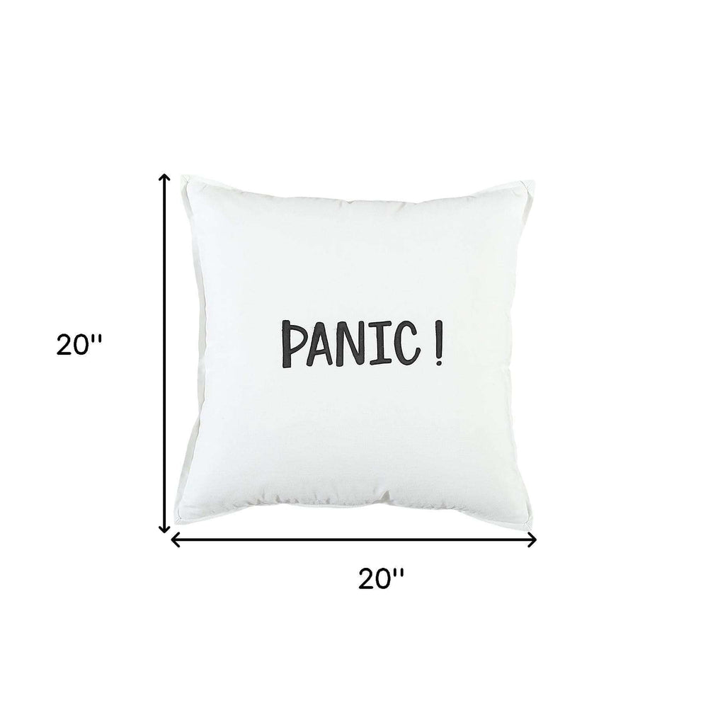 Black and White Flagship Message Throw Pillow - Homeroots - Flyclothing LLC