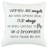 Black and White Women Are Angels Throw Pillow - Homeroots - Flyclothing LLC