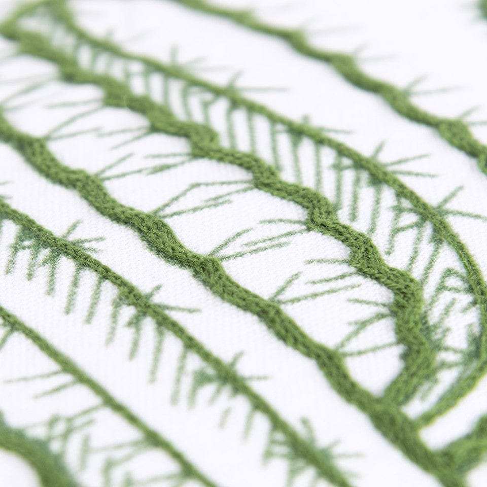 White Green Climb A Cactus Throw Pillow - Homeroots - Flyclothing LLC