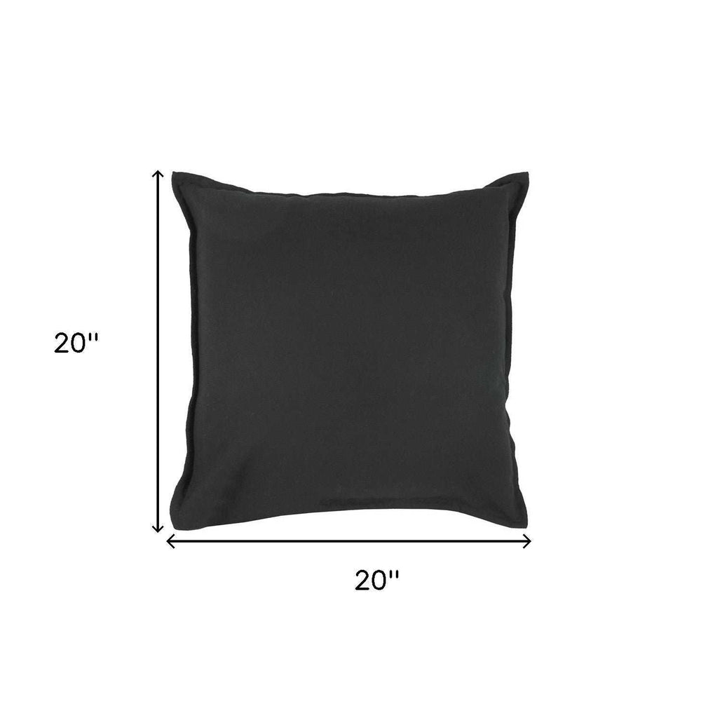 Black Solid Light Textured Modern Throw Pillow - Homeroots - Flyclothing LLC