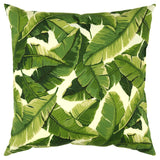 22" Green and White Tropical Indoor Outdoor Throw Pillow - Homeroots