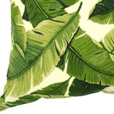 22" Green and White Tropical Indoor Outdoor Throw Pillow - Homeroots