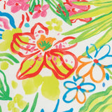 22" White Green and Pink Tropical Indoor Outdoor Throw Pillow - Homeroots