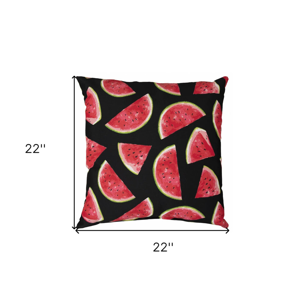 Set of Two 22" X 22" Red Indoor Outdoor Throw Pillow Cover & Insert - Homeroots