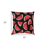 Set of Two 22" X 22" Red Indoor Outdoor Throw Pillow Cover & Insert - Homeroots