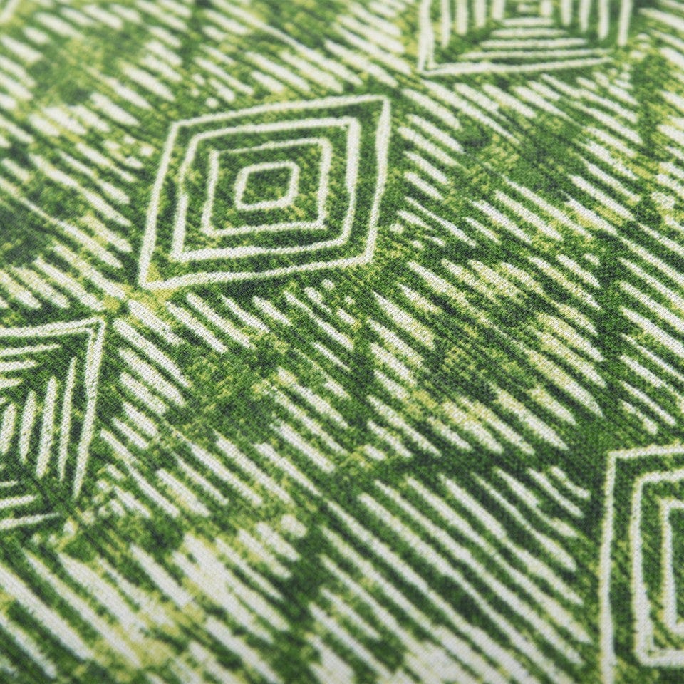 22" Green Ikat Diamond Indoor Outdoor Throw Pillow - Homeroots