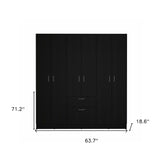 71" Black and White Single Drawer Combo Dresser - Homeroots - Flyclothing LLC