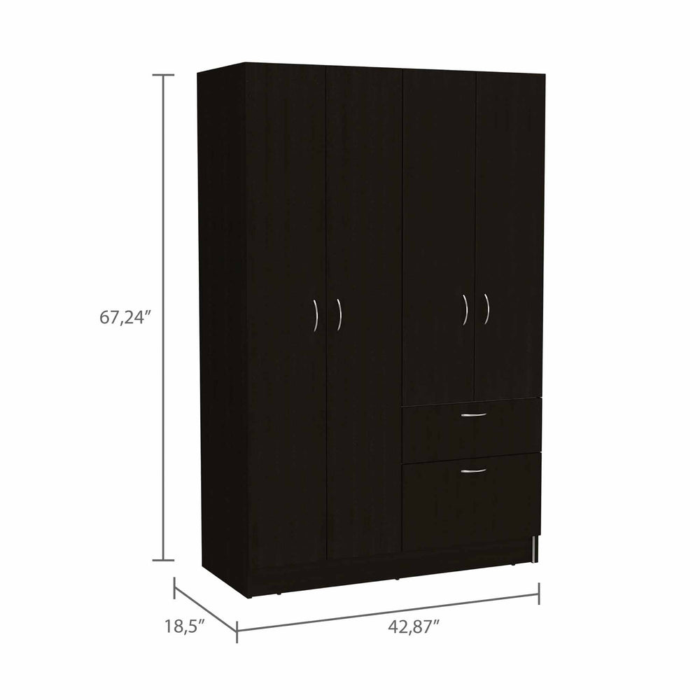 67" Black and White Single Drawer Combo Dresser - Homeroots - Flyclothing LLC