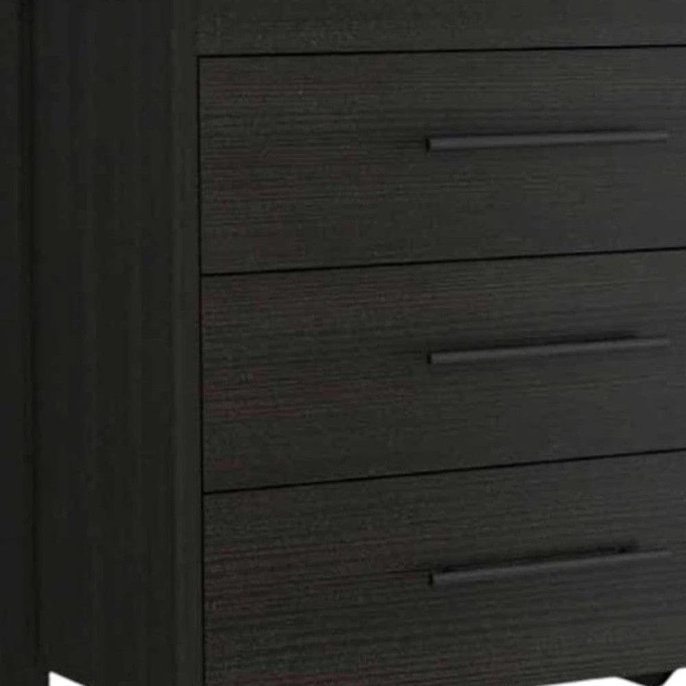 59" Black Six Drawer Double Dresser - Homeroots - Flyclothing LLC