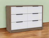 42" Brown and White Four Drawer Dresser - Homeroots - Flyclothing LLC