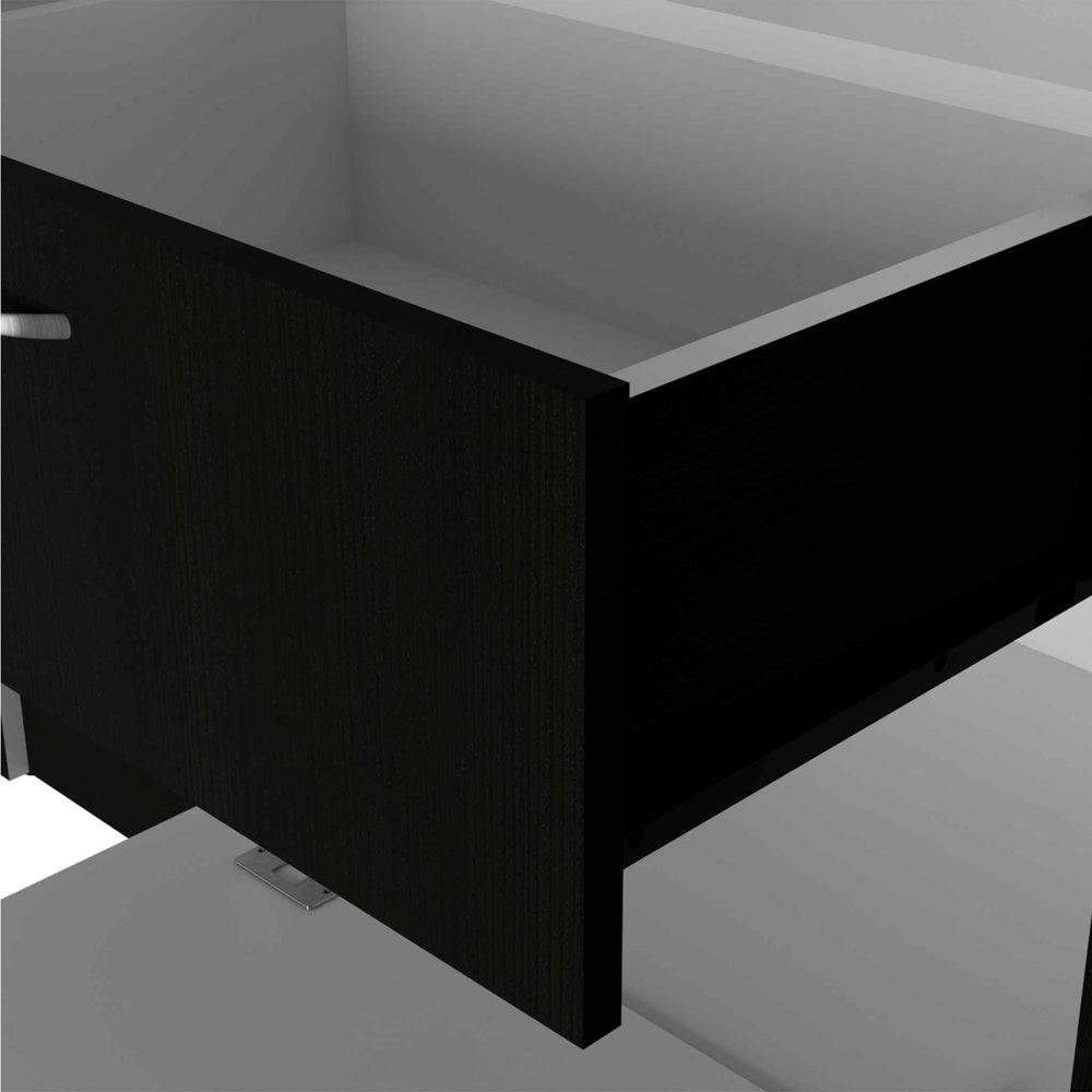 67" Black and White Single Drawer Combo Dresser - Homeroots - Flyclothing LLC