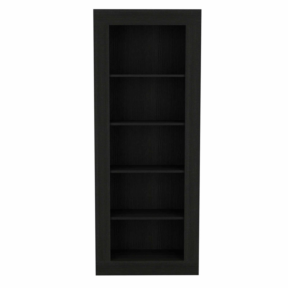 70" Black Five Tier Bookcase - Homeroots - Flyclothing LLC