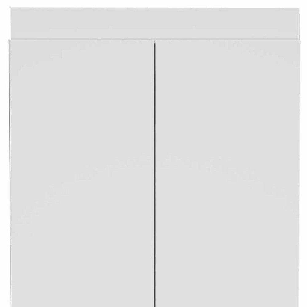 63” Classic White Pantry Cabinet with Two Full Size Doors - Homeroots - Flyclothing LLC