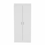 63” Classic White Pantry Cabinet with Two Full Size Doors - Homeroots - Flyclothing LLC